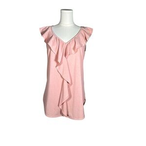 Green Envelope Soft Pink Ruffle Blouse‎